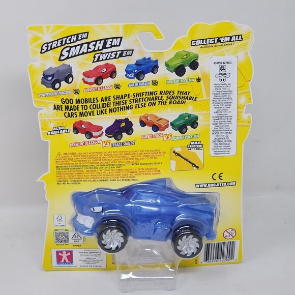 Goo Jit Zu Squishable Car Smash Thrash Toy Vehicle Ride Blue Collector Item - Picture 7 of 9